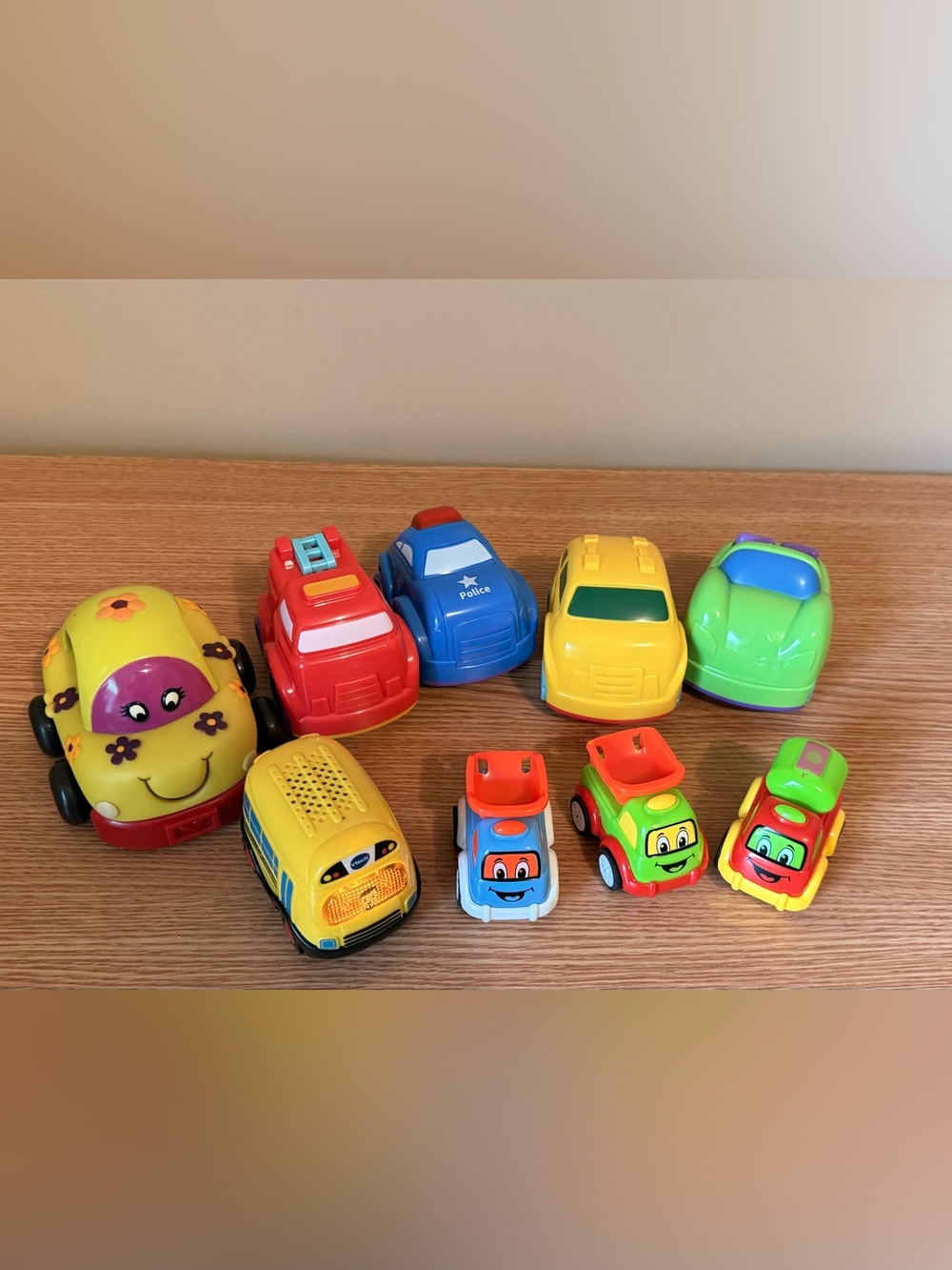 Yellow School Bus and Colorful Toy Car Set - Kids Toys